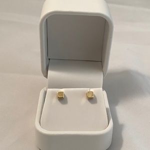 14k square gold earrings